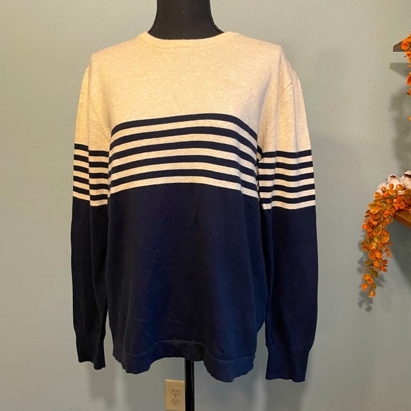 J. Crew Nautical Striped Cotton Sweater - Medium - Picture 1 of 14